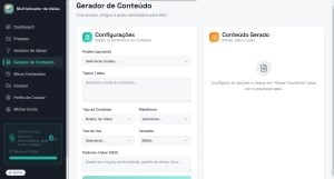 Multiplicador de Ideias - Gerador de Conteúdo com IA para Redes Sociais — foto 3