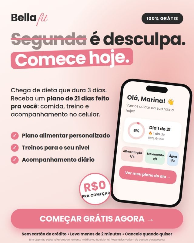 Bellafit Seu App para Organizar sua Jornada de Emagrecimento
