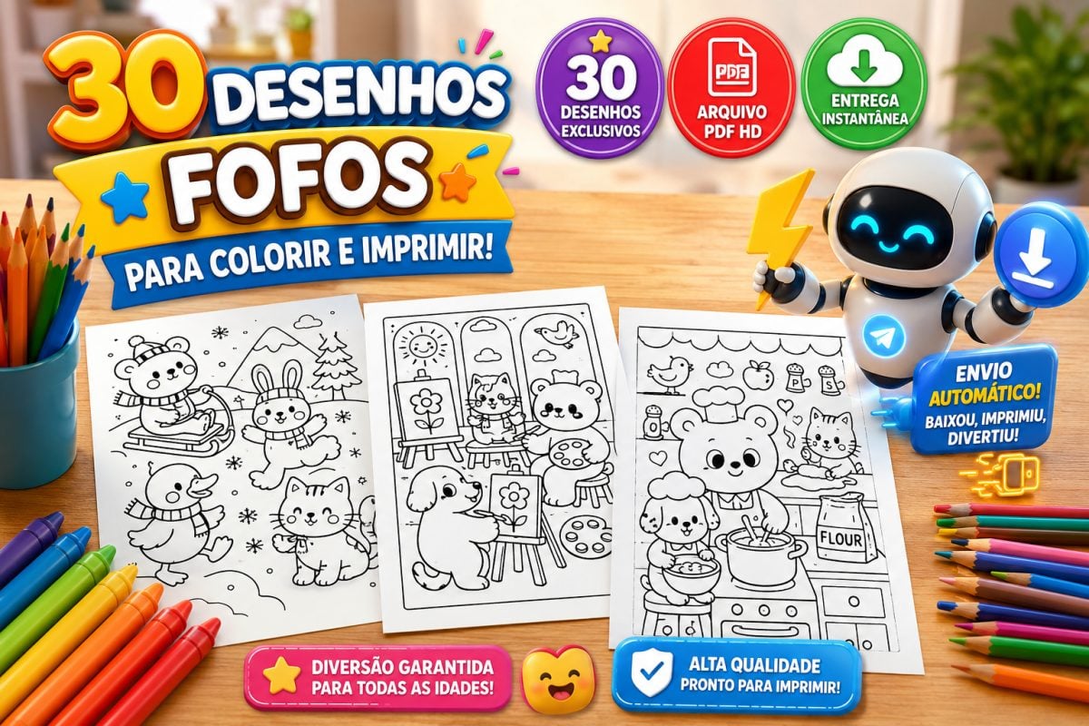 Livro Digital De Desenhos Fofos Estilo Cozy Para Pintar 31 Págs PDF Imprimir — foto 2