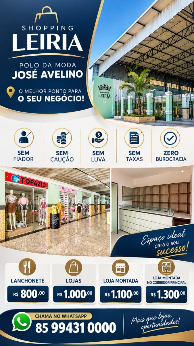 Lojas para alugar no Shopping Leiria Polo da Moda José Avelino, Centro de Fortaleza. — foto 2