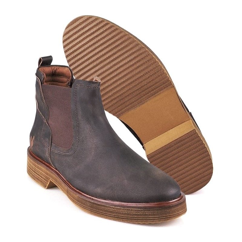 Bota Masculina de Couro Walking Made in Mato Café — foto 2
