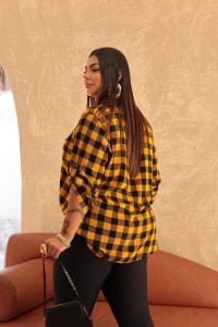 Camisa feminina xadrez plus size — foto 7