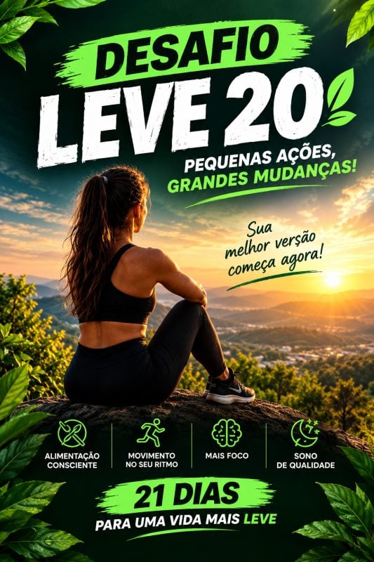 E-book Desafio Leve 20 Guia de Hábitos Saudáveis