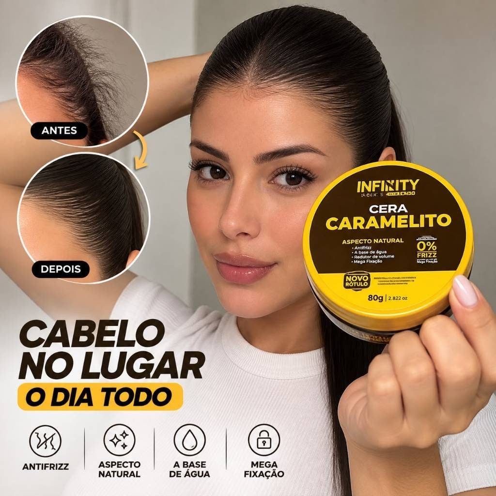 Kit 1x à 3x Pomadas Cera Caramelito 80g — foto 2