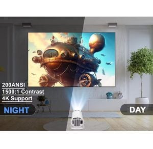 Mini Projetor Portátil Smart HY300 4K, Wi-Fi 6 e Rotação 180°. — foto 4