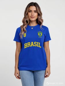 Camiseta Feminina Brasil Copa Camisa Torcedor 100% Algodão — foto 5
