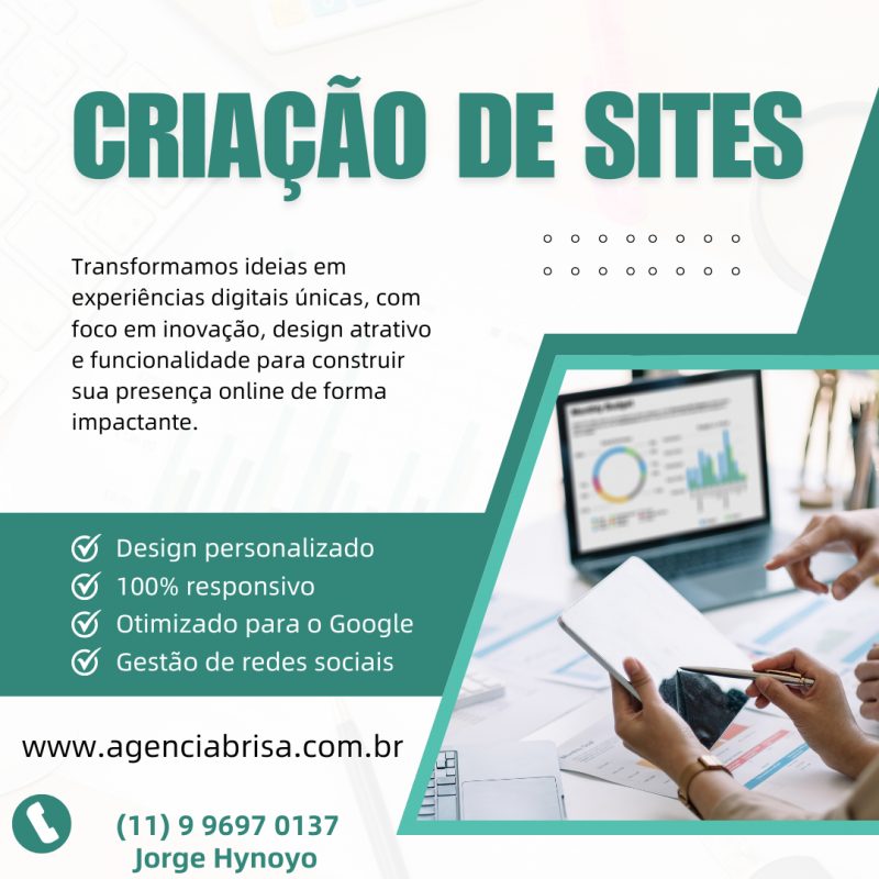 Criação de sites profissionais para empresas.