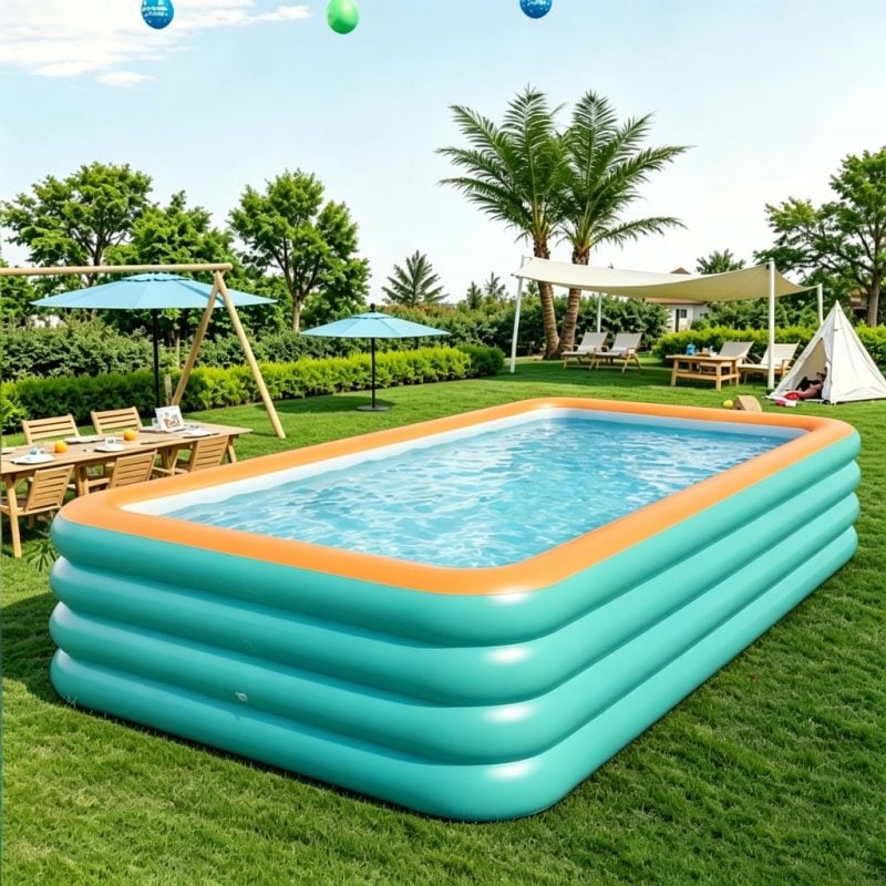 Linda Piscina Inflável Grande Portátil.