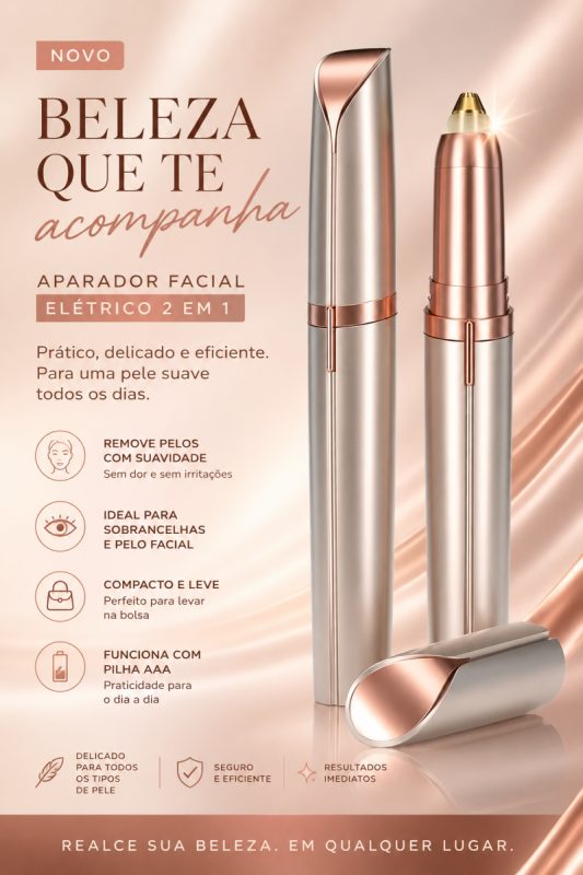 Caneta depiladora sobrancelha
