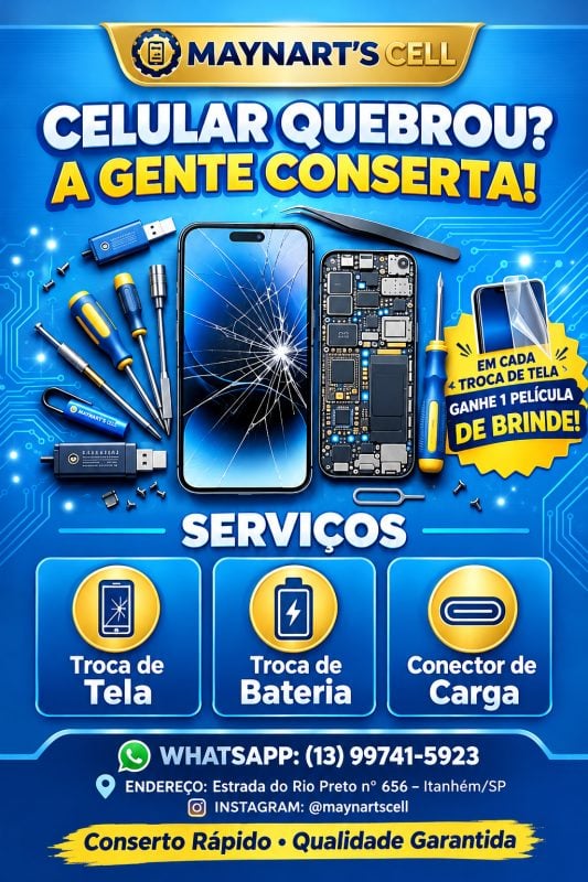 Seu Celular Deu Problema? A Maynarts Cell Resolve!