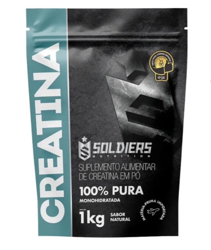 Creatina 1kg Suplemento Monohidratada em pó 100% Pura - Soldiers Nutrition