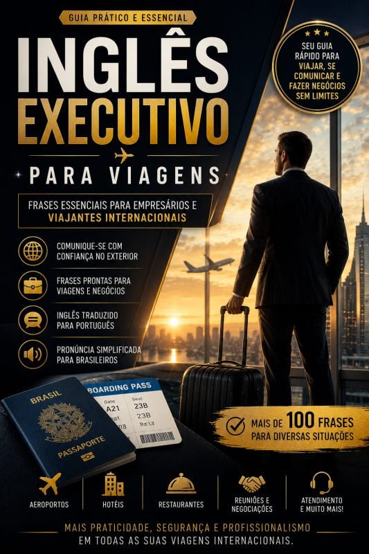 Executivo para viagem, inglês rápido