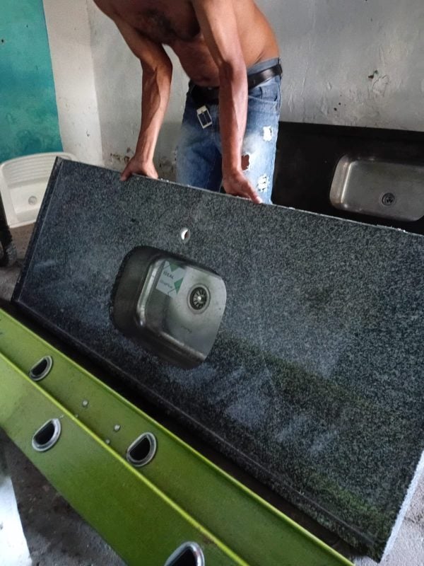 Pia de cozinha mármore