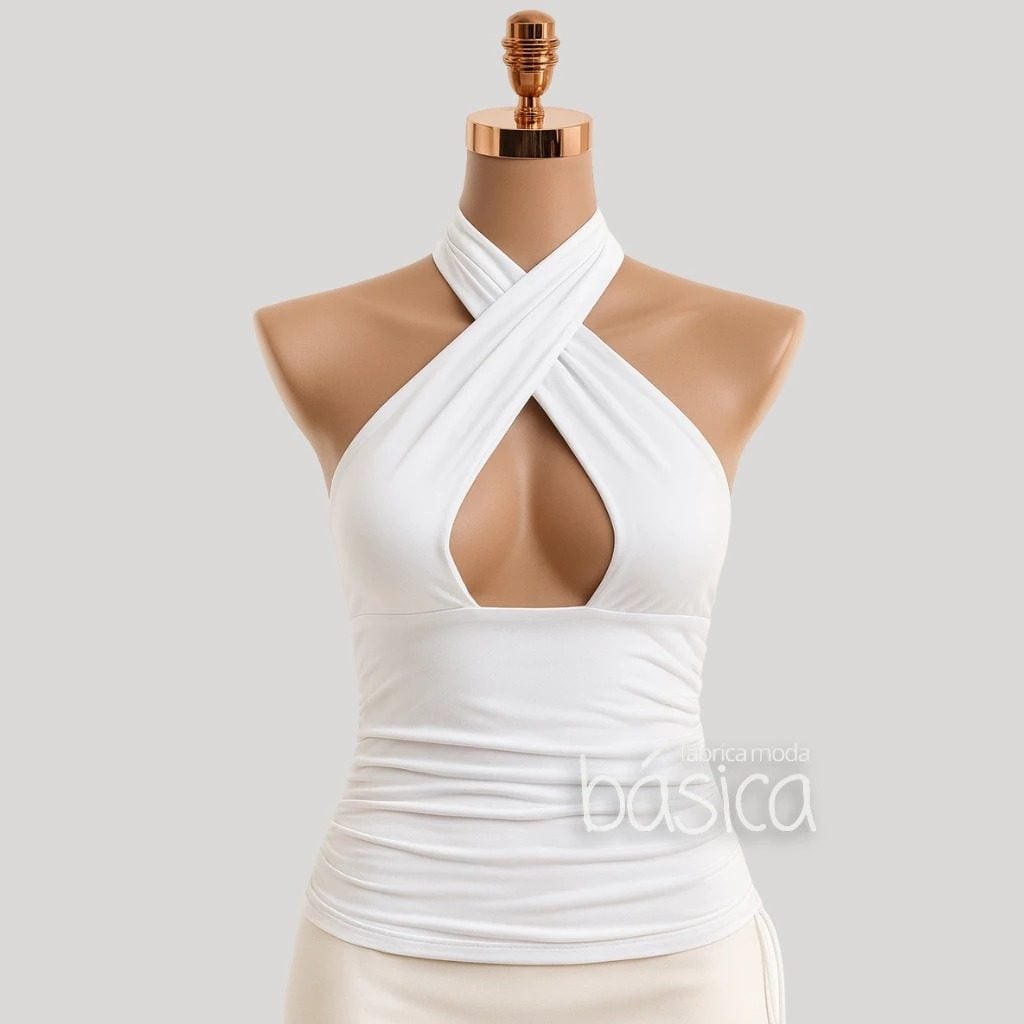 Blusa Top Cropped Com Amarraçao Multiformas — foto 2