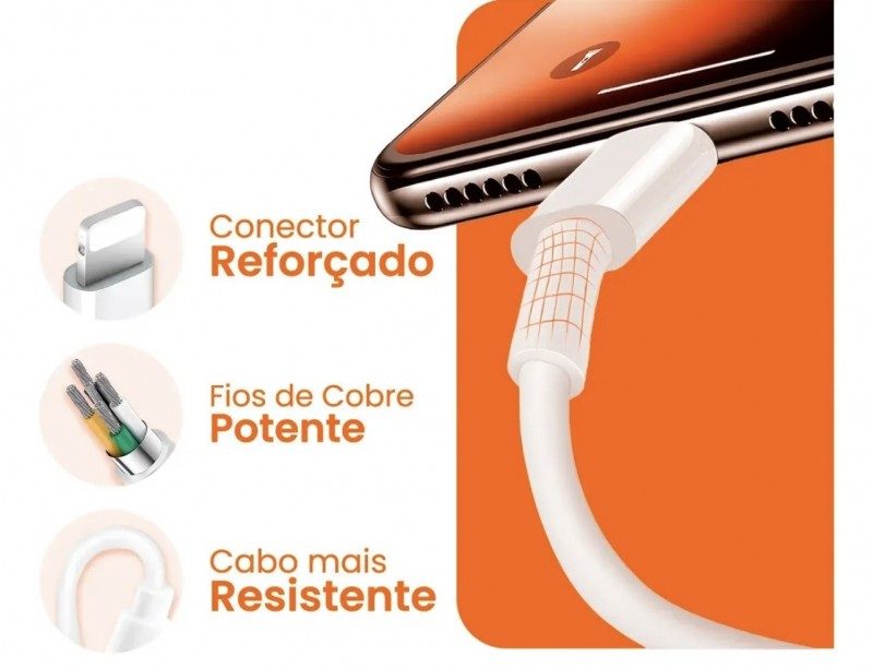 Carregador Compativel Com iPhone 8 X Xr 11 12 13 14 Pro Max Turbo Fonte Tipo C Boyu Cell — foto 2