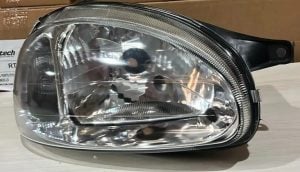 Farol Novo Corsa Hatch Sedan Montana 2000 Á 09 Carcaça Preta — foto 4