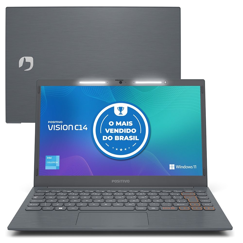 Notebook Positivo Vision C14 Lumina BAR Intel Celeron N4500 Windows 11 Home 8GB RAM 128GB — foto 2