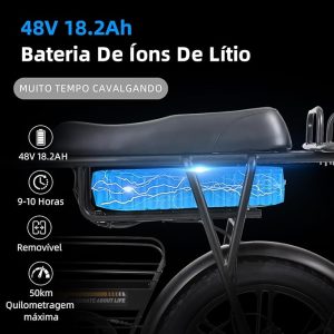 BEMMY Bicicleta Elétrica Pneu Largo de 20x4, 1000W (ZERO KM ) FRETE GRÁTIS! — foto 4