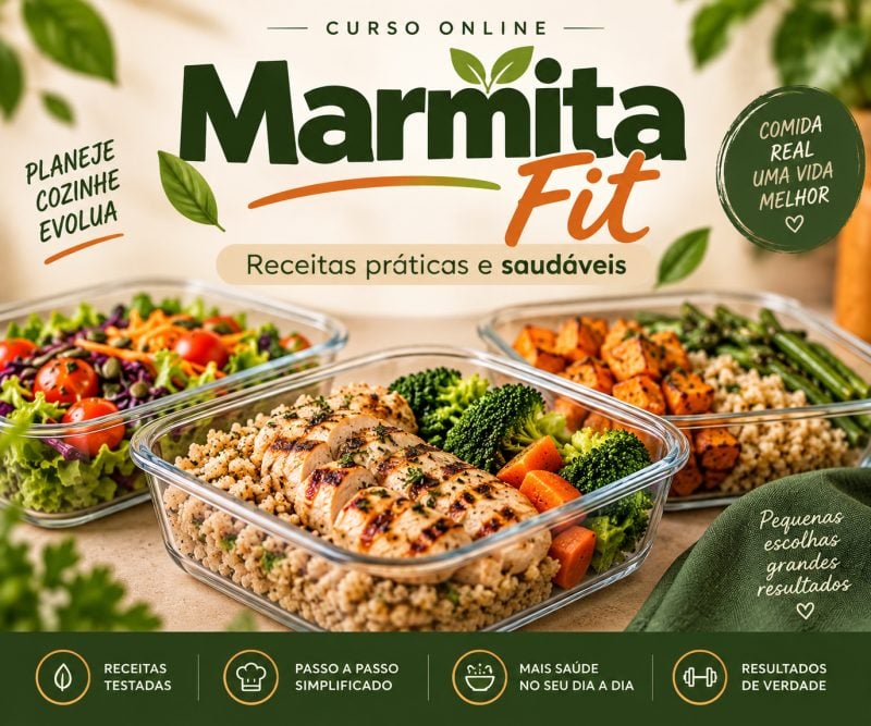 Curso Marmita Fit Receitas Práticas e Saudáveis para o Dia a Dia