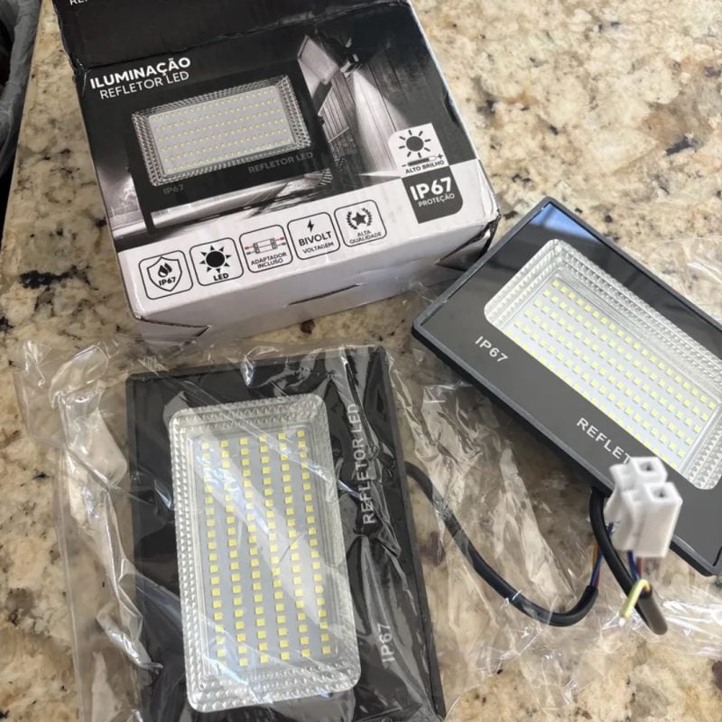 Kit 2 Refletores Super LED 400W IP67 40.000 lúmens