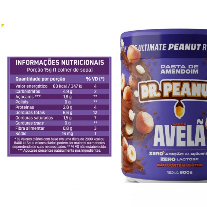 Pasta De Amemdoim Dr Peanut Com Whey Protein 600g