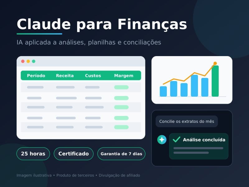 Curso de Claude para Finanças: automatize análises e planilhas com IA