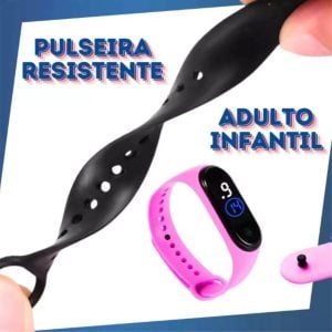 Kit C/6 Relógio M4 Digital Feminina e Masculino a Prova d Água De Pulso Com Led Esportivo — foto 9