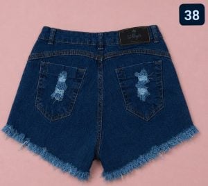 Kit 6 shorts jeans cintura alta tamanho 38 serve 36 também — foto 12