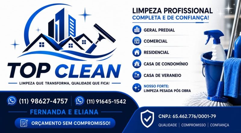 ToP clean limpeza com excelência