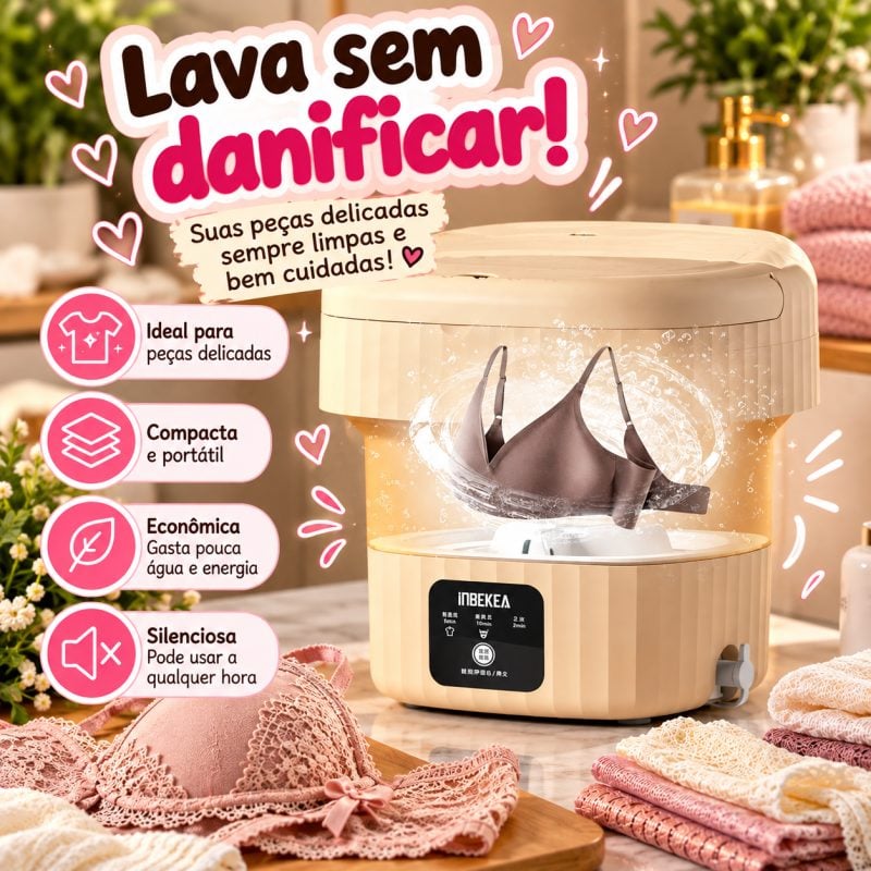 Super Mini máquina de lavar roupa 11L dobrável portátil moderna máquina de lavar automátic