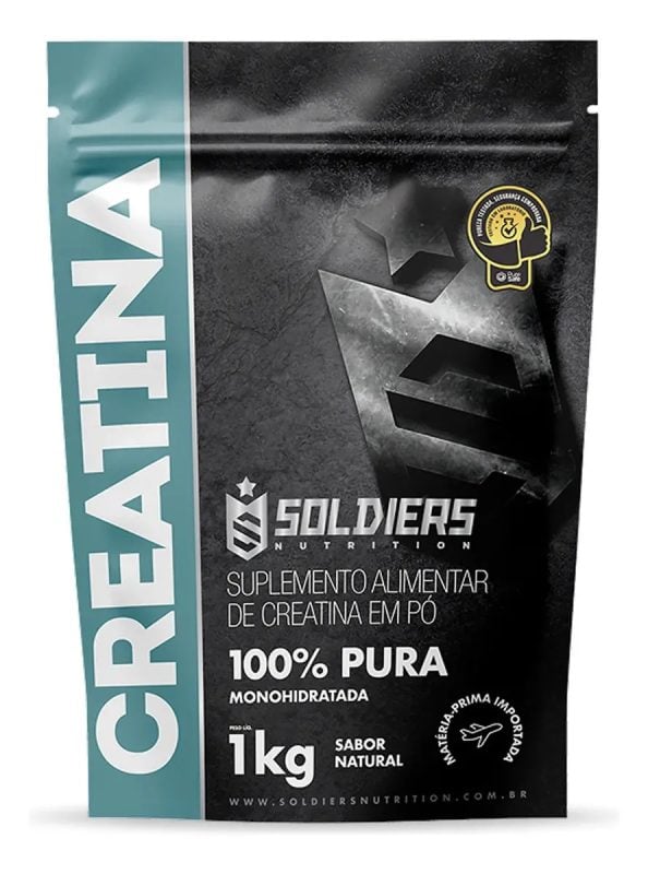 Creatina 1kg Suplemento Monohidratada em pó 100% Pura - Soldiers NutritionCreatina 1kg Sup