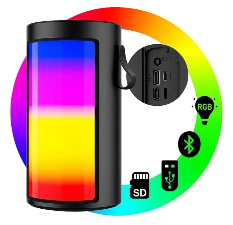 Caixinha de som RGB KAPBOM KA-8002C