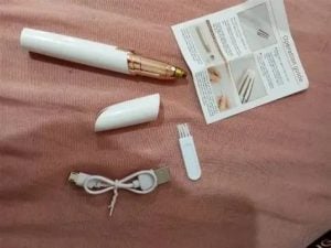 Caneta 3em1 Depilador Sobrancelha Elétrico Removedor Tira Pelos USB Recarregável — foto 3