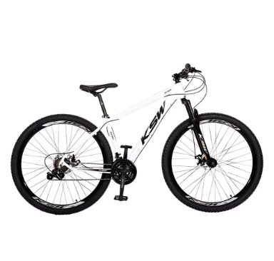 Bicicleta Aro 29 Ksw Xlt 21 Marchas Shimano Freios A Disco Quadro 17 Branca