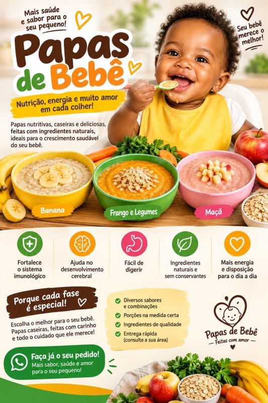 Receitas de papas de bebés