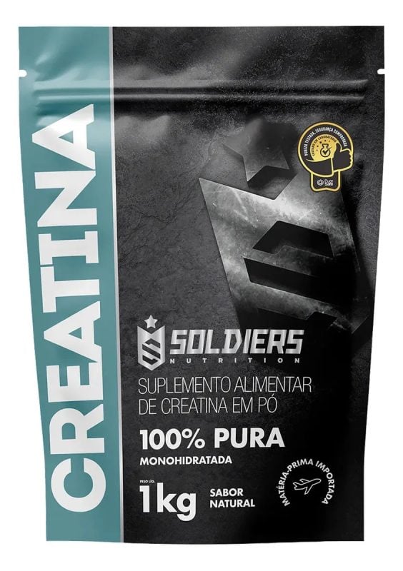 Creatina 1kg Suplemento Monohidratada em pó 100% Pura - Soldiers Nutrition