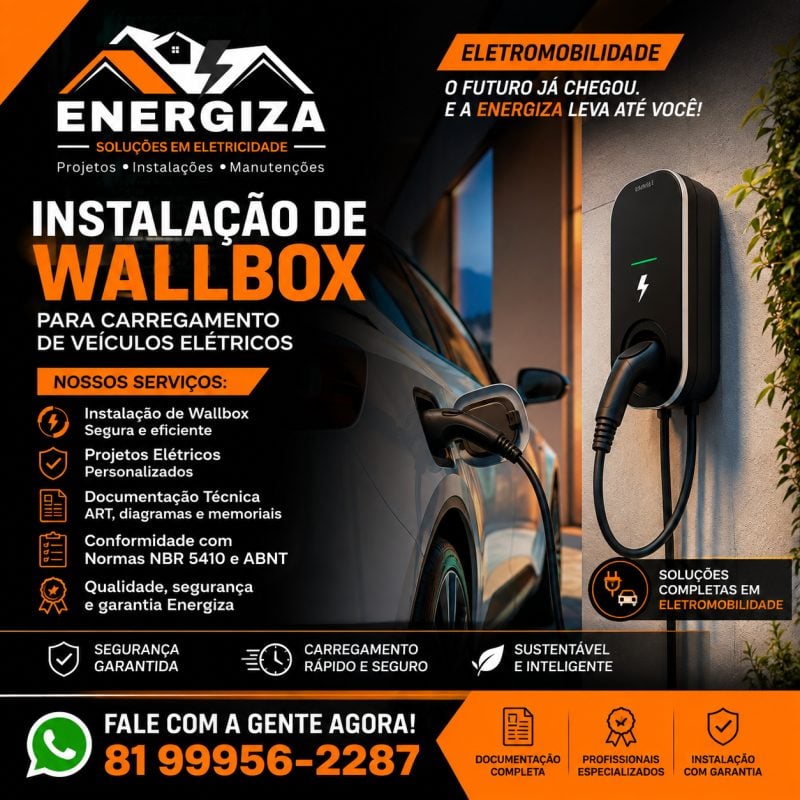 Instalação de carregador veicular