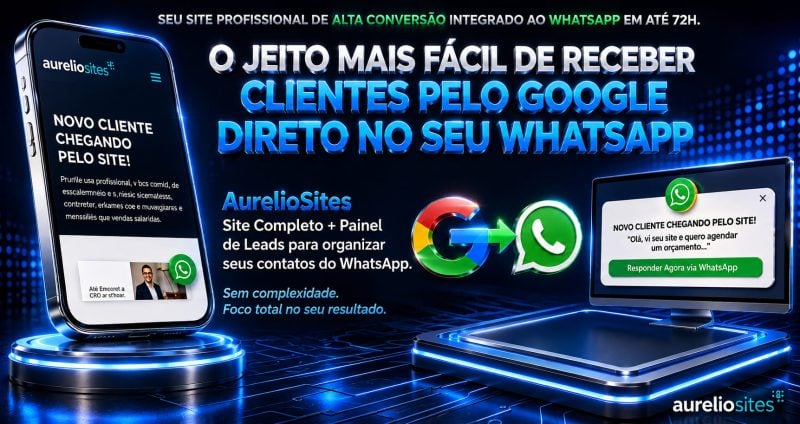 Site Profissional + Painel de Vendas Integrado ao WhatsApp