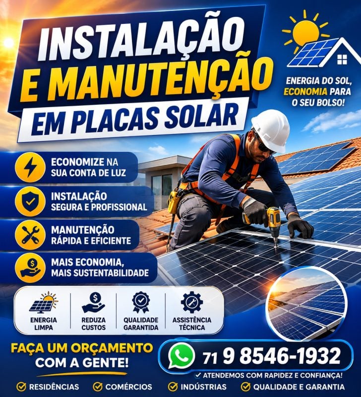 Instalação de Placa solar