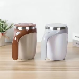 Caneca Misturadora Elétrica Magnética Automática Mixer Café Leite Chocolate Copo Aço Inox — foto 3