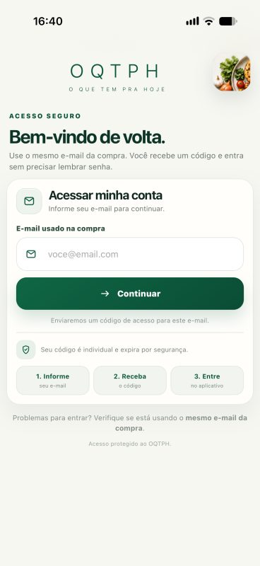 OQTPH - Refeições inteligentes