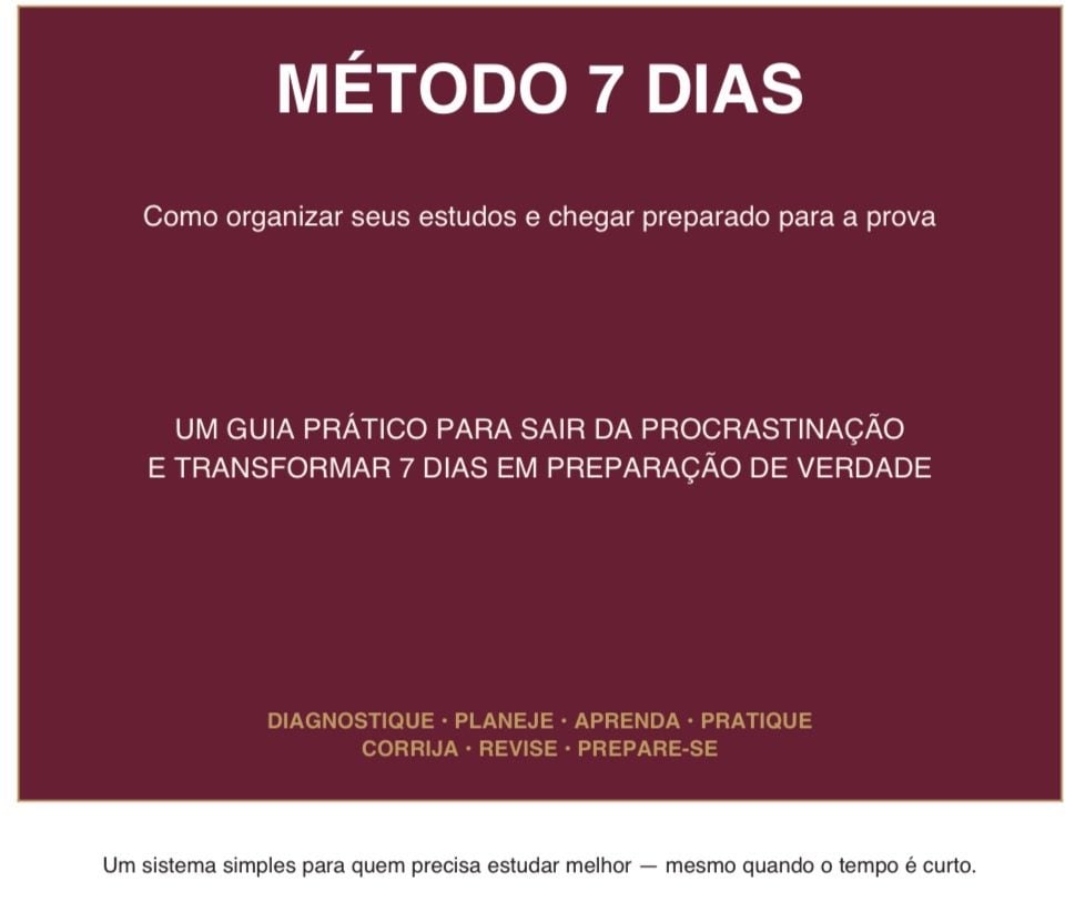 Ebook Digital Para Se Preparar Pra Prova Em 7 Dias — foto 2