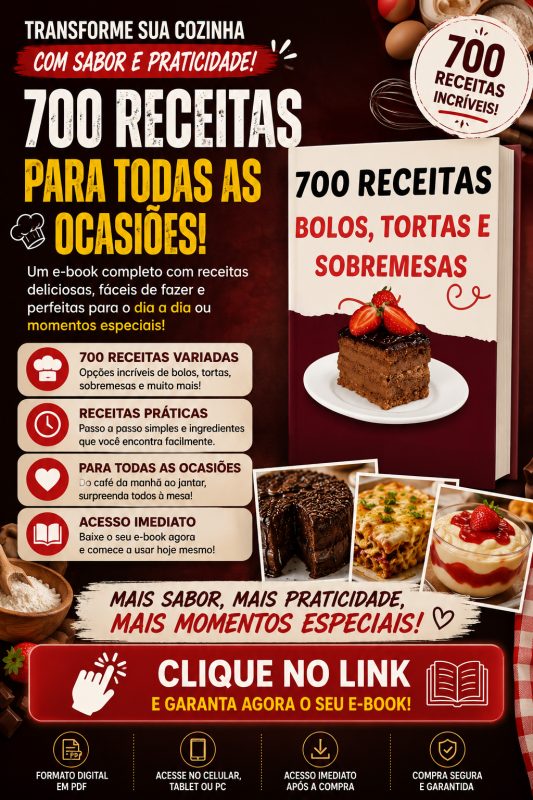 E-book 700 Receitas Culinária