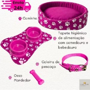 Kit Para Cachorro Super Luxuoso Simples Comedouro Para Cachorro Porte Pequeno — foto 3