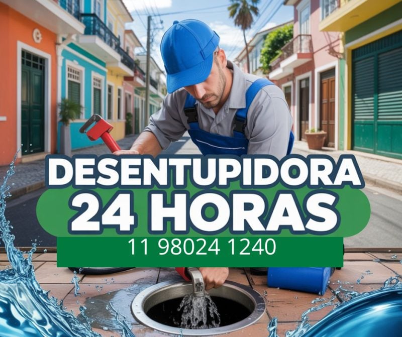 Desentupidora canos pias ralos esgotos fossas geral