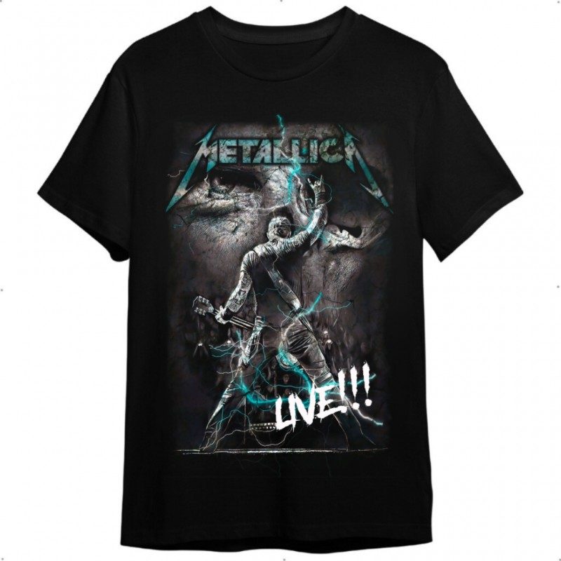 Camiseta metallica masculina