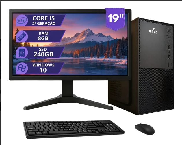 Desktop completo por menos de R$ 1.180 e ainda parcela em 12x!