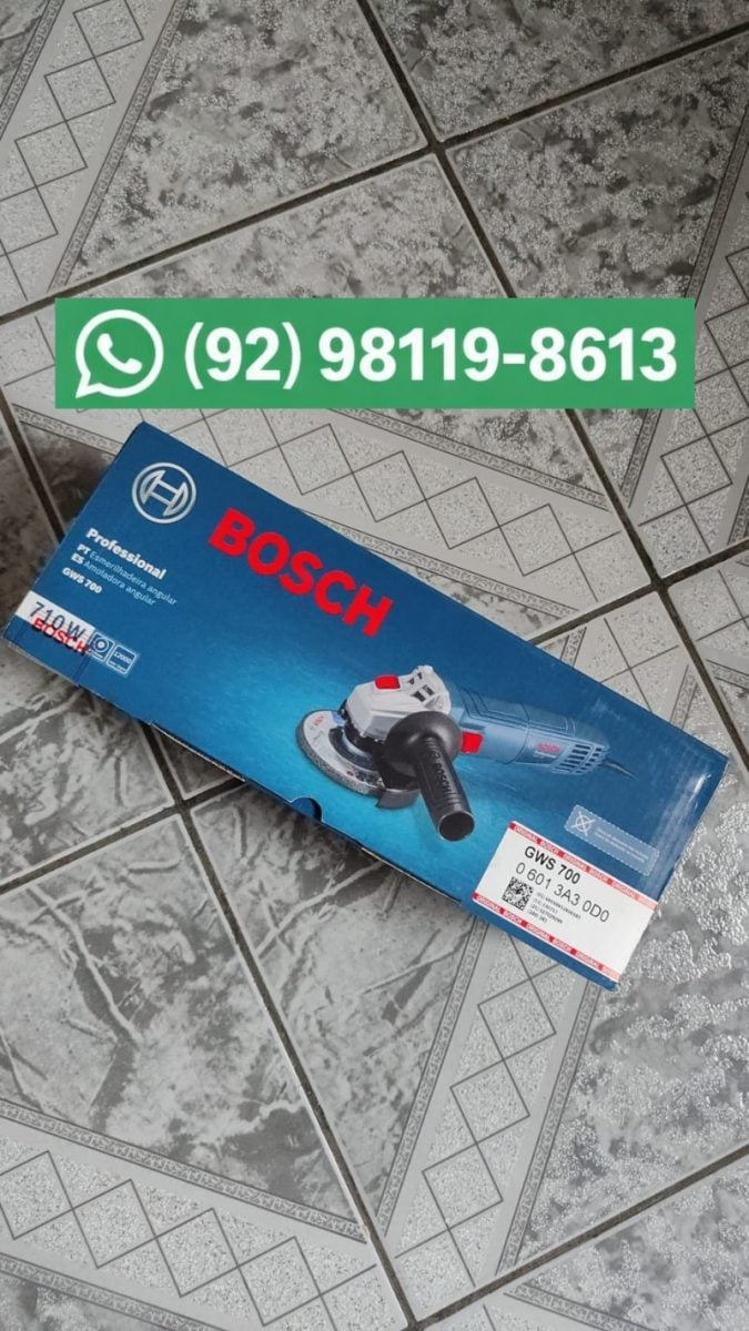 Bosch Esmerilhadeira GWS700, 710W - NOVA — foto 2