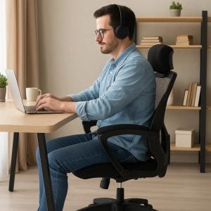 Cadeira de Escritório Presidente Executiva Gamer - Preta — foto 4