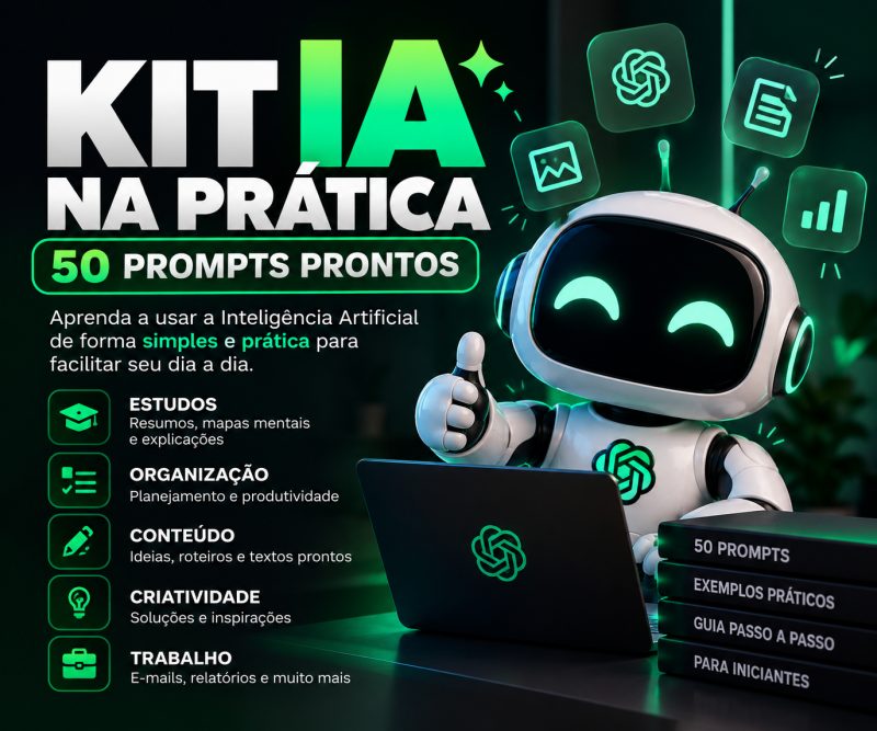 Kit IA na Pratica com 50 Prompts Prontos para ChatGPT